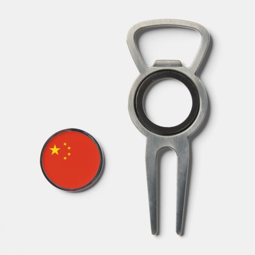 Golf Divot Tool with Flag of China