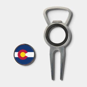Golf Divot Tool with Flag of Colorado, USA