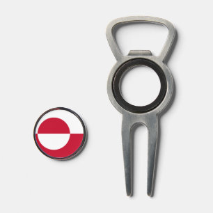 Golf Divot Tool with Flag of Greenland