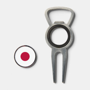 Golf Divot Tool with Flag of Japan