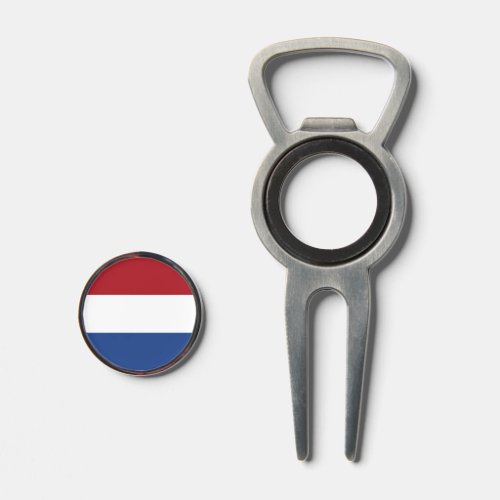 Golf Divot Tool with Flag of Netherlands