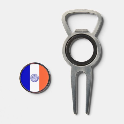 Golf Divot Tool with Flag of New York City USA