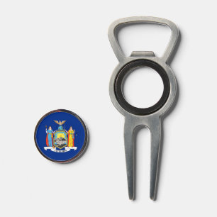 Golf Divot Tool with Flag of New York, USA