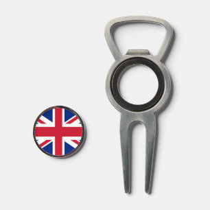 Golf Divot Tool with Flag of United Kingdom