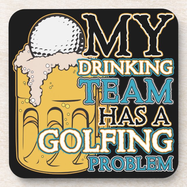 Golf Drinking Team Beverage Coaster (Front)