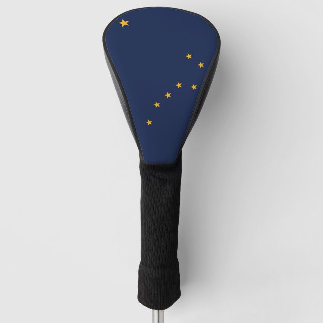 Golf Driver Cover with Flag of Alaska, USA (Front)