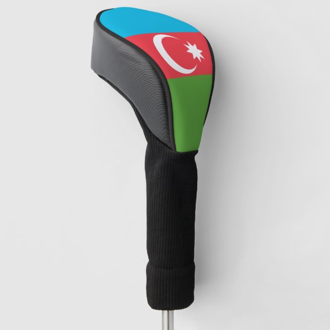 Golf Driver Cover with Flag of Azerbaijan (Angled)