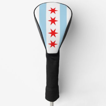 Golf Driver Cover with Flag of Chicago, USA
