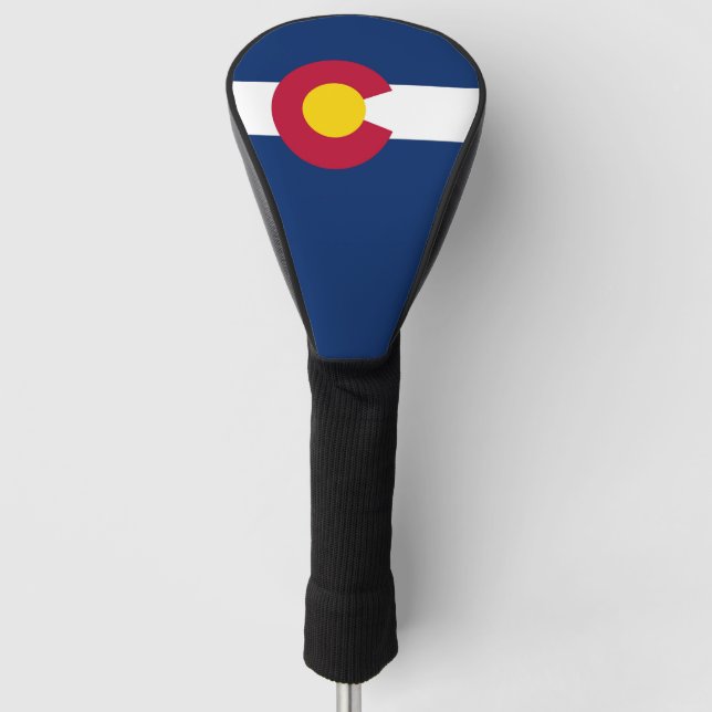 Golf Driver Cover with Flag of Colorado, USA (Front)