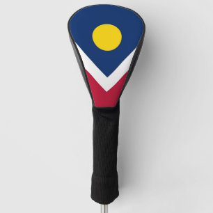 Golf Driver Cover with Flag of Denver City, USA