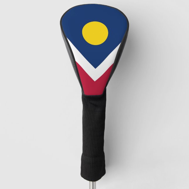 Golf Driver Cover with Flag of Denver City, USA (Front)