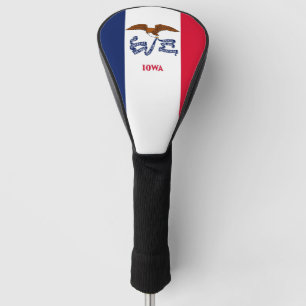 Golf Driver Cover with Flag of Iowa, USA