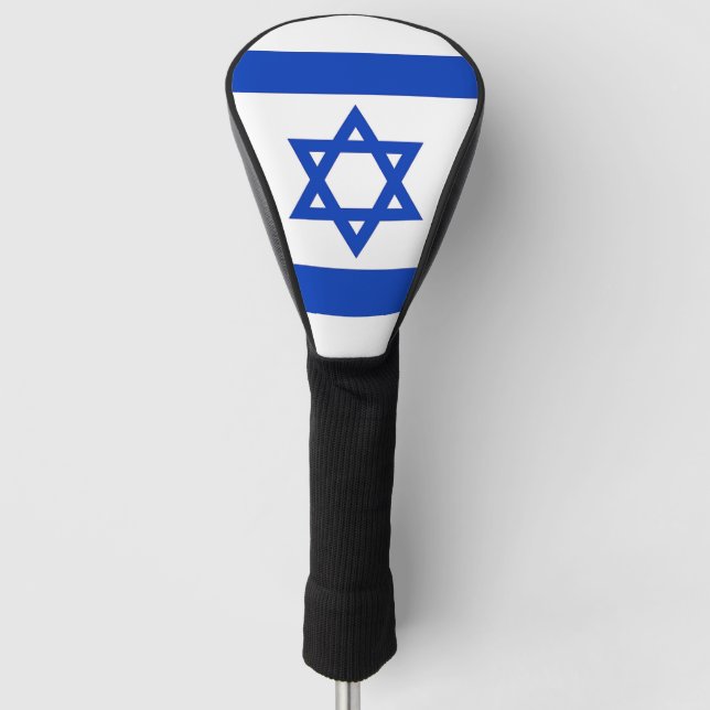 Golf Driver Cover with Flag of Israel (Front)