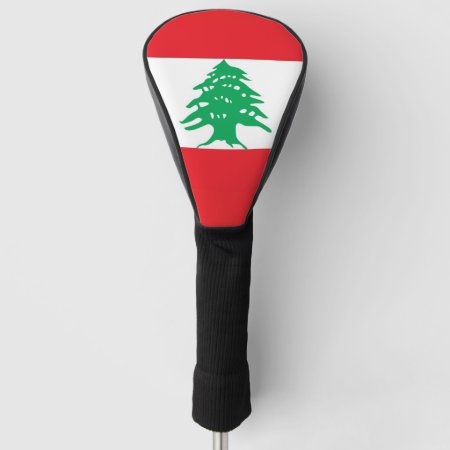Golf Driver Cover With Flag Of Lebanon