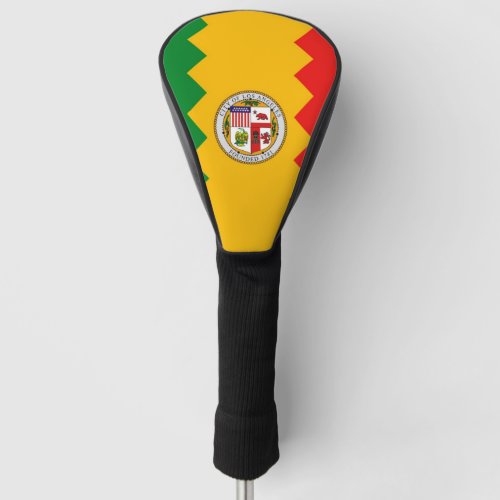 Golf Driver Cover with Flag of Los Angeles USA