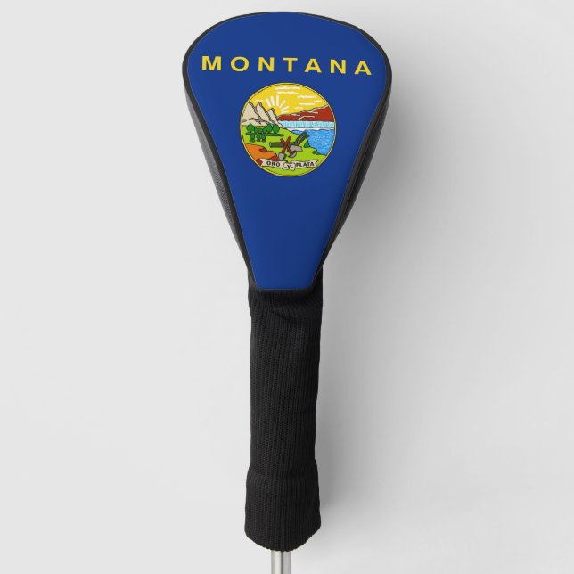 Golf Driver Cover with Flag of Montana, USA (Front)