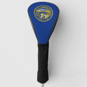 Golf Driver Cover with Flag of Nebraska, USA