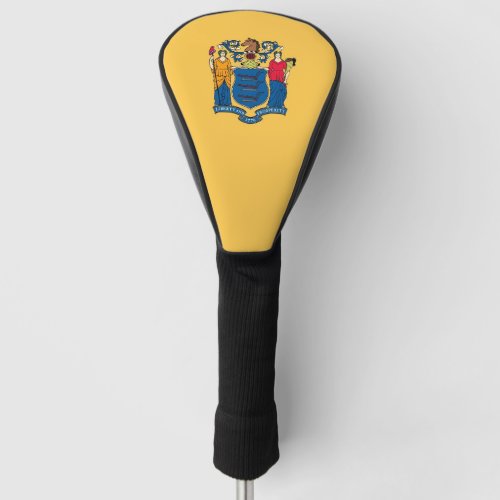 Golf Driver Cover with Flag of New Jersey USA