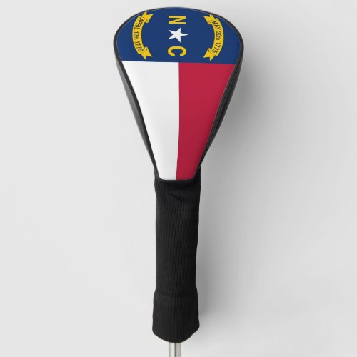Golf Driver Cover with Flag of North Carolina USA