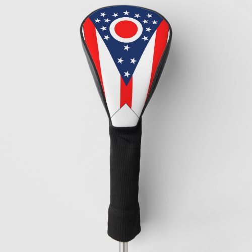 Golf Driver Cover with Flag of Ohio State USA