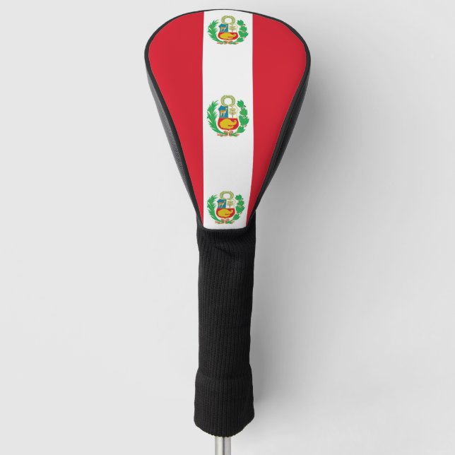 Golf Driver Cover with Flag of Peru (Front)