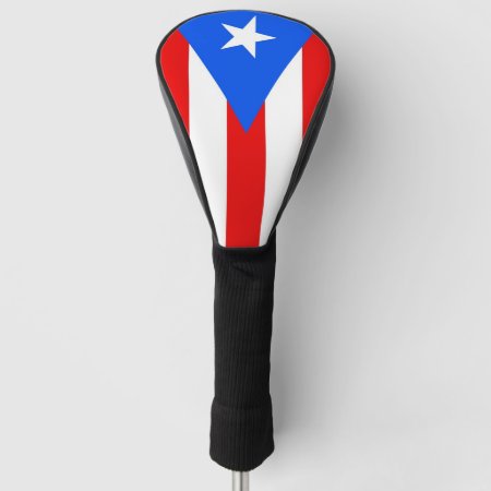 Golf Driver Cover With Flag Of Puerto Rico, Usa