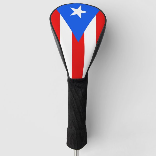 Golf Driver Cover with Flag of Puerto Rico, USA (Front)