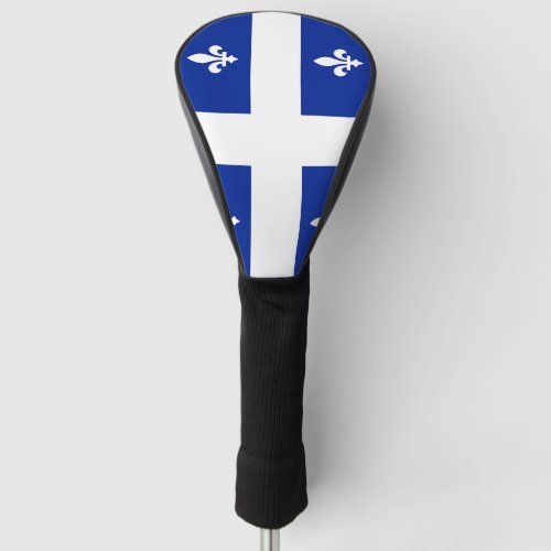 Golf Driver Cover with Flag of Quebec Canada