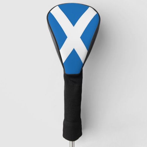 Golf Driver Cover with Flag of Scotland UK
