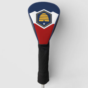 Golf Driver Cover with Flag of Utah, USA
