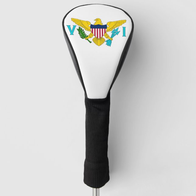 Golf Driver Cover with Flag of Virgin Islands, USA (Front)