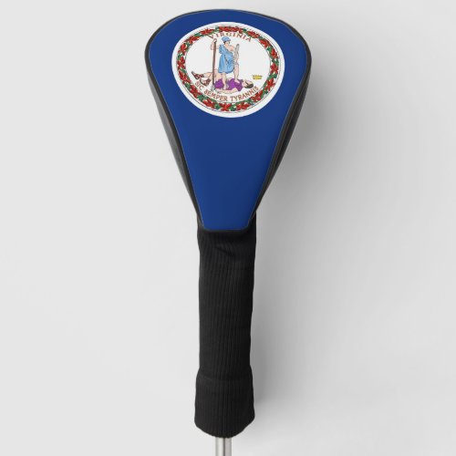 Golf Driver Cover with Flag of Virginia USA