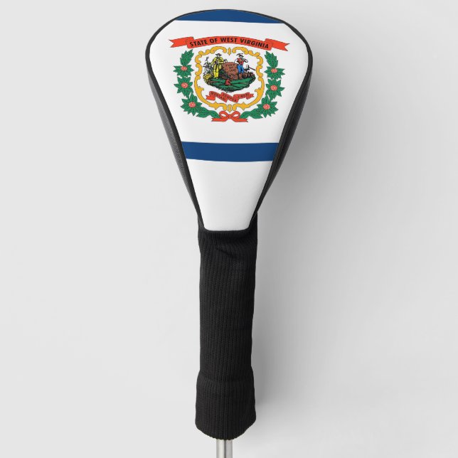 Golf Driver Cover with Flag of West Virginia State (Front)