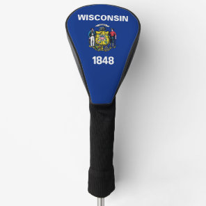 Golf Driver Cover with Flag of Wisconsin State