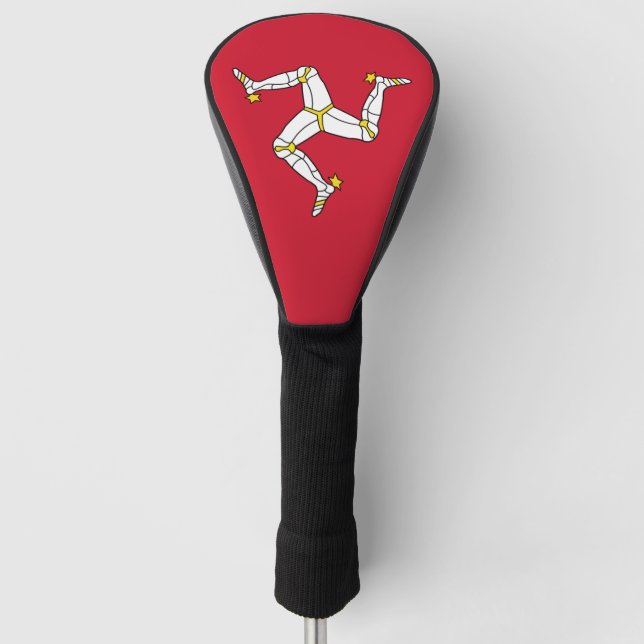 Golf Driver Cover with Isle of Man Flag, UK (Front)