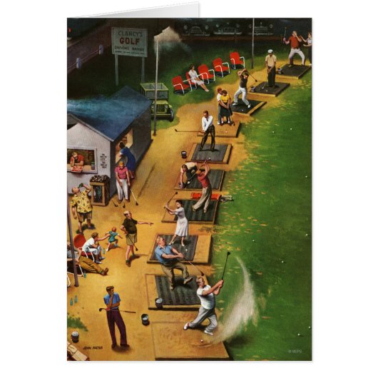 Golf Driving Range by John Falter Cards (Front)