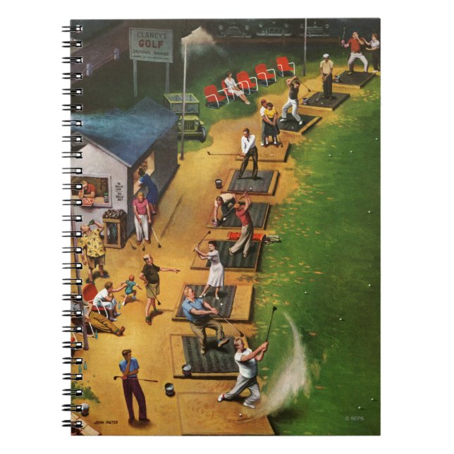 Golf Driving Range by John Falter Notebook (Front)