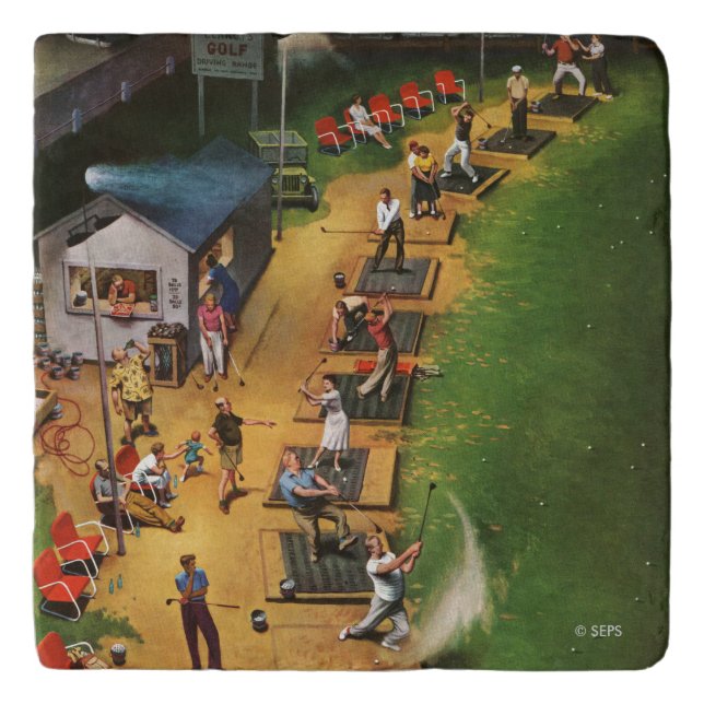 Golf Driving Range by John Falter Trivet (Front)