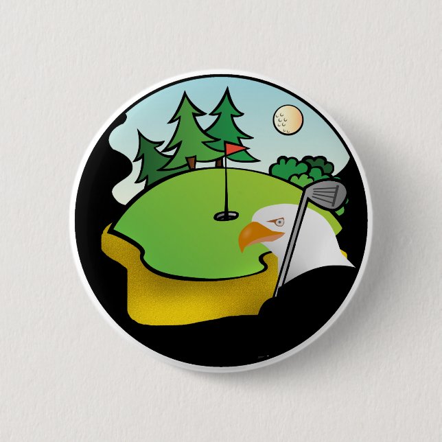 Golf Eagle Pinback Button (Front)