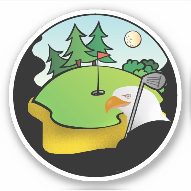 Golf Eagle Sports Sticker (Front)