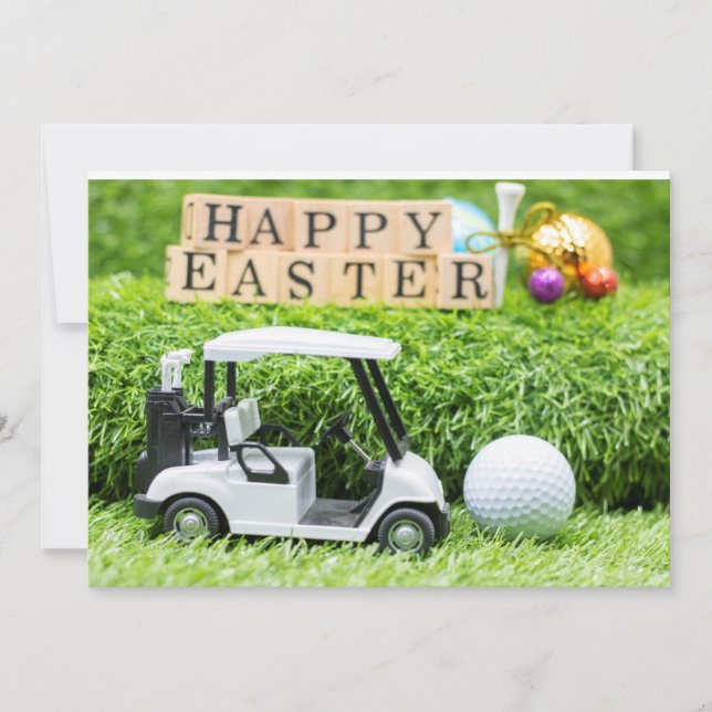 Golf Easter card for golfer  (Front)