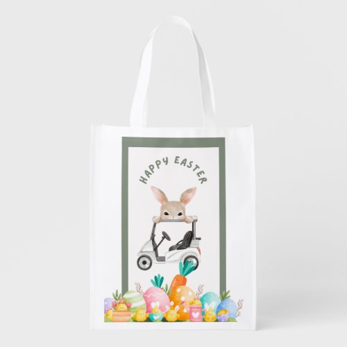 Golf Easter design for golfer   Grocery Bag