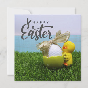 Golf Easter for Golfer Holiday Card