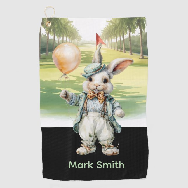 Golf Easter with golf course background Towel (Front)
