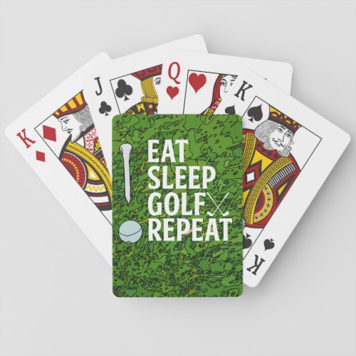 Golf Eat Sleep Golf Repeat gifts for golfer  Poker Cards