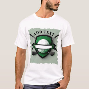 Golf Emblem Shield with Clubs and Ball T-Shirt