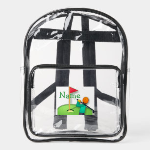 Golf Emoji Clear Backpack