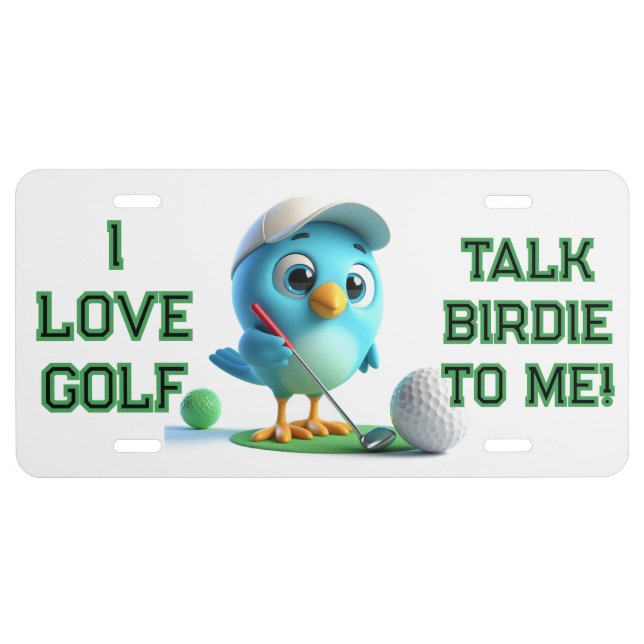 Golf Enthusiast Birdie License Plate (Front)