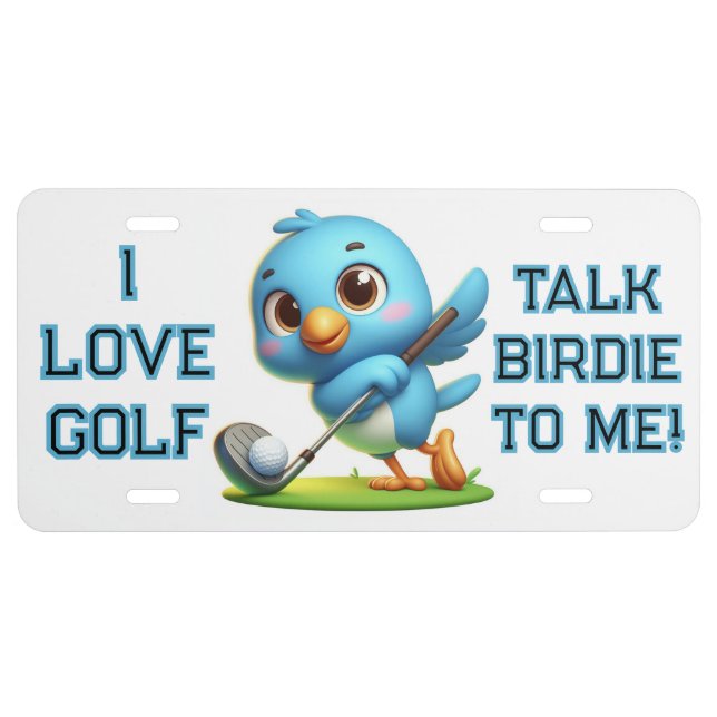 Golf Enthusiast Birdie License Plate (Front)