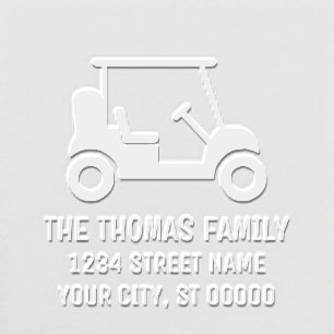 Golf Enthusiasts Golf Cart Sports Name Address Embosser